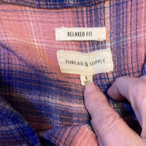 🌹THREAD & SUPPLY RELAXED FIT-PLAID SHIRT - Picture 7 of 8
